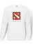Dota 2 Simge Logo Baskılı Beyaz Erkek Örme Sweatshirt Uzun Kol 1