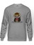 Undertale Queen Os Baskılı Gri Erkek Örme Sweatshirt Uzun Kol 1