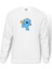 Kurabiye Canavarı Elmo Küçük Baskılı Beyaz Erkek Örme Sweatshirt Uzun Kol 1