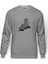 Come Back I Am Groot Baskılı Gri Erkek Örme Sweatshirt Uzun Kol 1