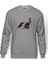 Senna Victory Baskılı Gri Erkek Örme Sweatshirt Uzun Kol 1