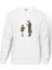 Leon Mathilda Baskılı Beyaz Erkek Örme Sweatshirt Uzun Kol 1