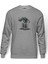 Mother Earth Save Mother Eyes Baskılı Gri Erkek Örme Sweatshirt Uzun Kol 1