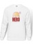 One Punch Man Hero Baskılı Beyaz Erkek Örme Sweatshirt Uzun Kol 1