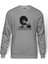 The Doors Solist Baskılı Gri Erkek Örme Sweatshirt Uzun Kol 1