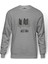 International Jazz Day Piano Button Baskılı Gri Erkek Örme Sweatshirt Uzun Kol 1