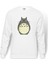 My Neighbor Komşum Totoro Baskılı Beyaz Erkek Örme Sweatshirt Uzun Kol 1