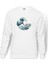 Küçük Deniz Kızı Ponyo Gake No Ue No Ponyo Baskılı Beyaz Erkek Örme Sweatshirt Uzun Kol 1