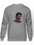La Case De Papel Profesör Baskılı Gri Erkek Örme Sweatshirt Uzun Kol 1