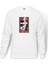Moonbyul Baskılı Beyaz Erkek Örme Sweatshirt Uzun Kol 1