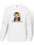 Undertale Queen Os Baskılı Beyaz Erkek Örme Sweatshirt Uzun Kol 1
