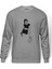 Mathilda Sevginin Gücü Leon The Professional Baskılı Gri Erkek Örme Sweatshirt Uzun Kol 1