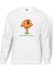 Gumball Biz Kısa Degiliz Siz Uzunsunuz Baskılı Beyaz Erkek Örme Sweatshirt Uzun Kol 1