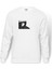 Mr Robot Baskılı Beyaz Erkek Örme Sweatshirt Uzun Kol 1