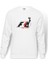 Senna Victory Baskılı Beyaz Erkek Örme Sweatshirt Uzun Kol 1