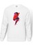 Nikola Tesla Art Ppcorn Baskılı Beyaz Erkek Örme Sweatshirt Uzun Kol 1