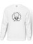 Pitbull Retro Baskılı Beyaz Erkek Örme Sweatshirt Uzun Kol 1