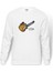 Original 1959 Les Paul Standard Baskılı Beyaz Erkek Örme Sweatshirt Uzun Kol 1