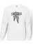 Dreamcatcher Wolf Tuy Baskılı Beyaz Erkek Örme Sweatshirt Uzun Kol 1