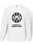 Evangelion Sandalhon Baskılı Beyaz Erkek Örme Sweatshirt Uzun Kol 1