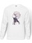 Anime One Punch Man Genos Baskılı Beyaz Erkek Örme Sweatshirt Uzun Kol 1