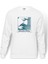 Müslüm Baba Birde Benden Dinleyin Baskılı Beyaz Erkek Örme Sweatshirt Uzun Kol 1