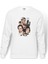Leon & Mathilda The Professional Sevginin Baskılı Beyaz Erkek Örme Sweatshirt Uzun Kol 1