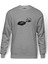 Astronot Güneşlenen Astronot Baskılı Gri Erkek Örme Sweatshirt Uzun Kol 1