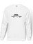 Şahin Baskılı Beyaz Erkek Örme Sweatshirt Uzun Kol 1