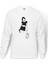 Mathilda Sevginin Gücü Leon The Professional Baskılı Beyaz Erkek Örme Sweatshirt Uzun Kol 1