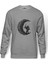 Aystronot Baskılı Gri Erkek Örme Sweatshirt Uzun Kol 1