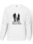Don`T Look They'Re Mine Baskılı Beyaz Erkek Örme Sweatshirt Uzun Kol 1