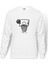 Basketbol Top Pota Baskılı Beyaz Erkek Örme Sweatshirt Uzun Kol 1