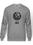 Evangelion Ireul Baskılı Gri Erkek Örme Sweatshirt Uzun Kol 1