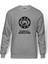 Evangelion Sandalhon Baskılı Gri Erkek Örme Sweatshirt Uzun Kol 1