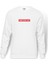 Remove Before The Flight Baskılı Beyaz Erkek Örme Sweatshirt Uzun Kol 1