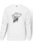 Rider Kurukafa Ghost Rider Baskılı Beyaz Erkek Örme Sweatshirt Uzun Kol 1