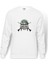 Askeri Style Baskılı Beyaz Erkek Örme Sweatshirt Uzun Kol 1
