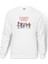 Schwifty Things On The Upside Time Baskılı Beyaz Erkek Örme Sweatshirt Uzun Kol 1