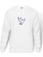 Semboller Olarak Güvercinler Kutsal Ruh Espiritu Baskılı Beyaz Erkek Örme Sweatshirt Uzun Kol 1