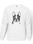 Boston Terrier Fransız Bulldog Köpek Yavrusu Baskılı Beyaz Erkek Örme Sweatshirt Uzun Kol 1