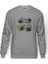 Panda Baskılı Gri Erkek Örme Sweatshirt Uzun Kol 1