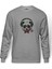 Panda Baskılı Gri Erkek Örme Sweatshirt Uzun Kol 1
