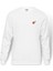Gitar Ateş Baskılı Beyaz Erkek Örme Sweatshirt Uzun Kol 1