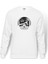 Gözlüklü Kulaklık Ve Hip Hop Şapkalı Baskılı Beyaz Erkek Örme Sweatshirt Uzun Kol 1