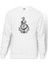 Gri Pusula Illüstrasyon Pusula Çapa Geminin Baskılı Beyaz Erkek Örme Sweatshirt Uzun Kol 1