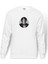 Stranger Things Finn Baskılı Beyaz Erkek Örme Sweatshirt Uzun Kol 1