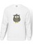 Owl Baykuş Baskılı Beyaz Erkek Örme Sweatshirt Uzun Kol 1