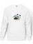 Panda Baskılı Beyaz Erkek Örme Sweatshirt Uzun Kol 1