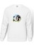 Panda Baskılı Beyaz Erkek Örme Sweatshirt Uzun Kol 1